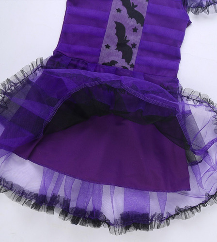 Imagem 8 de 8 de Fantasia Vampira Infantil Vampirinha Halloween C/asas E Arco