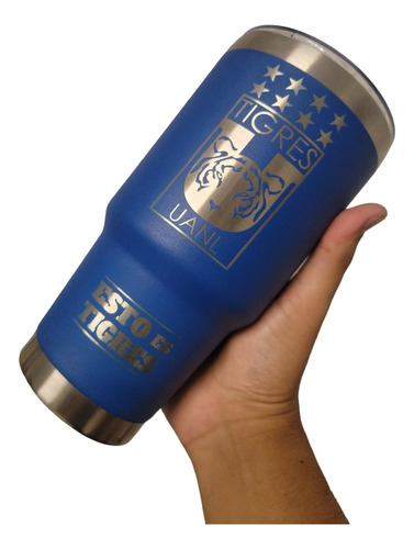 Termo Vaso 30oz Personalizado Liga Mx / Tigres Acero Inox