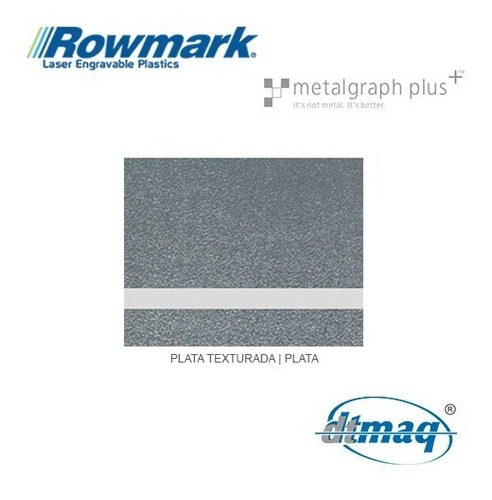 Imagen 1 de 6 de Plástico Bicapa Laserable Rowmark Metalgraph Placa 120x60cm