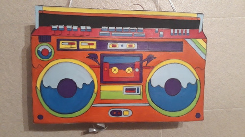 Piñata Equipo De Música Grabador Radio Retro Pasacasette