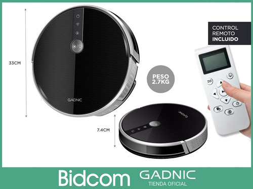 Aspiradora Robot Gadnic Clean Mate Inteligente Control
