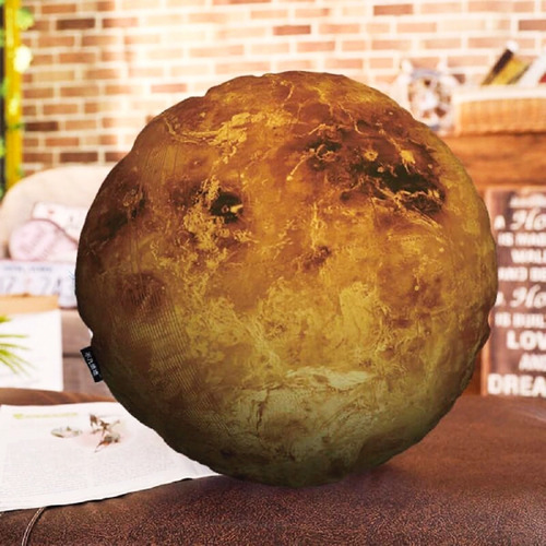 Almohadas Planetas Luna Galaxy Terciopelo Soft Cojin Relleno Color Venus