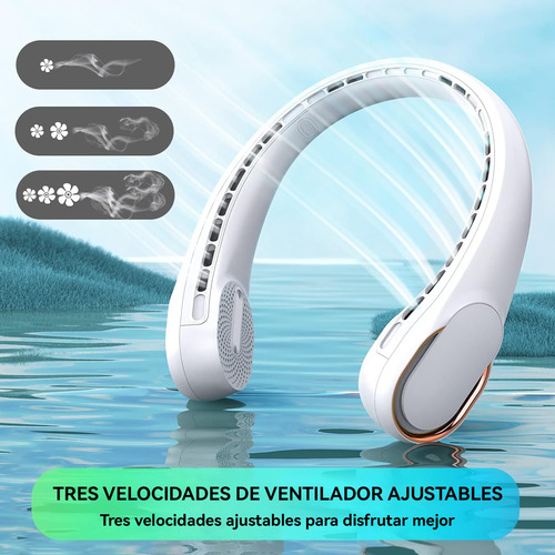 Ventiladores De Cuello Portátil Recargable, Salida De Aire