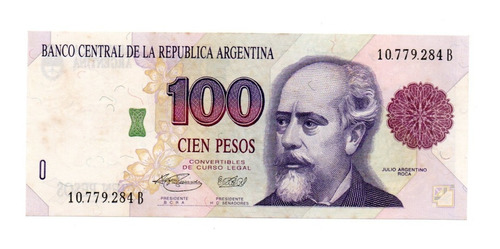 Billete Argentina 100 Pesos Convertibles 1º Dis Bot 3077 Ex