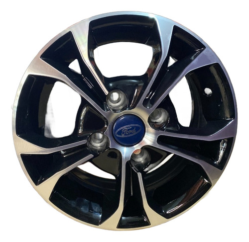 Rodas Ramlow Ford Fiesta Ka Aro 13 4x108 (jogo) +bicos Cor Preto Com Diamantado