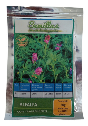 1 Sobre De  Semilla De Alfalfa Con Tratamiento Para Siembra