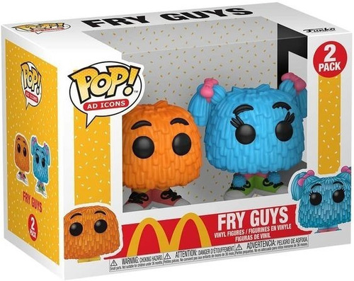 Pop And Icons Mc Donals- 2pk Fry Guy (orange/blue)