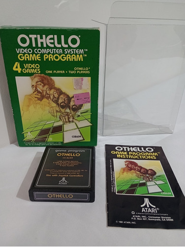 Atari 2600 Othello En Caja , Juego, Manual Y Protector ( B )