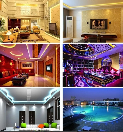 Imagen 8 de 10 de Tira Luces Led 5050 Rgb Exterior Control + Fuente Kit 5 Mts