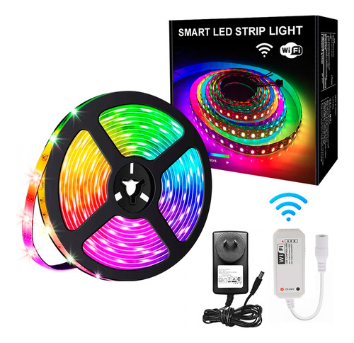 Tira De Luces Led Rgb 5050 5 Metros Wifi Interior + Kit Rgb