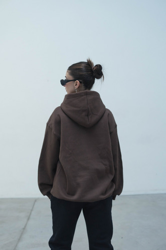 Buzo Oversize Algodón Frisado Liso Basico Canguro Solmaint
