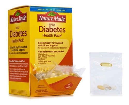 Vitaminas Diabetes / Pre + Control Glucosa 60días Americano* Sabor Sin Sabor
