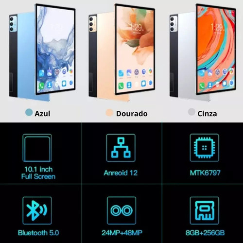. Tableta Inteligente X11 Pro 10.1 8+256 Gb Android 12