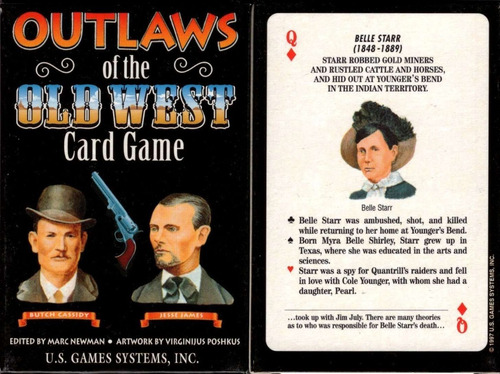 Outlaws Of The Old West Playing Cards Usgs Baralho