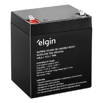 Comprar Elgin 12v 5ah Vrla Selada (nobreaks, Automação, Balanças)