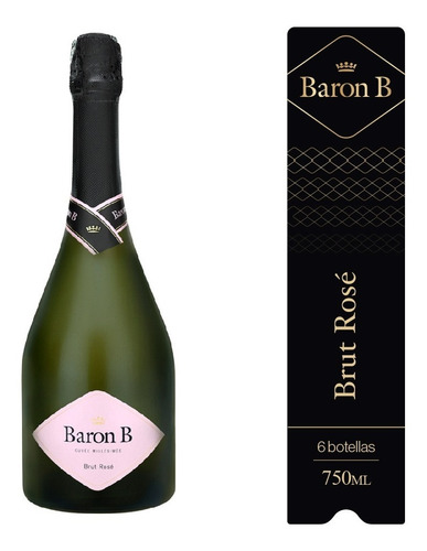 Imagen 1 de 7 de Baron B Brut Rosé Caja 6u X 750ml