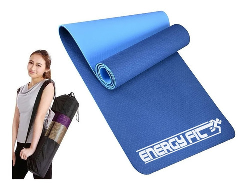 Mat Yoga Tpe Caucho Colchoneta Pilates 10mm 180x80 + Bolso