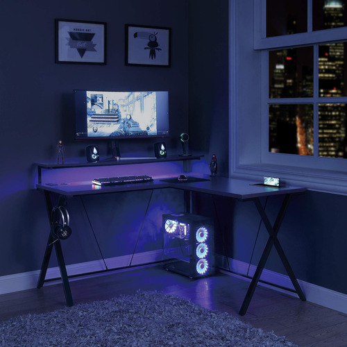 Osp Home Furnishings Checkpoint Battlestation - Cor da mesa preta