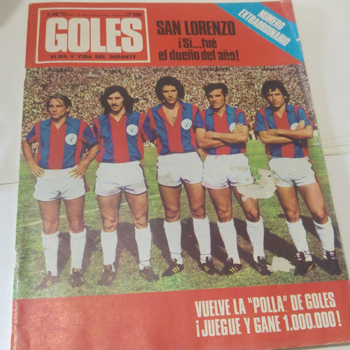 Goles 1250 San Lorenzo Campeon Nacional 1972 Sin Poster 