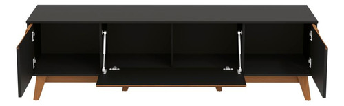Rack Kappesberg 3 Portas Preto Fosco 180cm