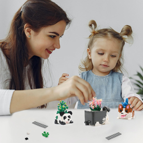 Kurimiaro Juego De Bloques De Construcción De Flores Suculen