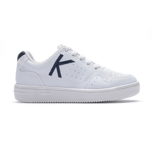 Zapatillas Kickers Burano Color Blanco Y Azul Unisex Niños