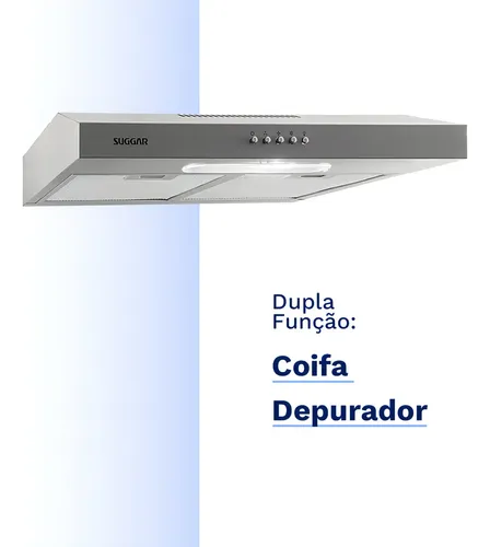 Depurador Exaustor Slim 60cm Prata  Dps162pr Suggar