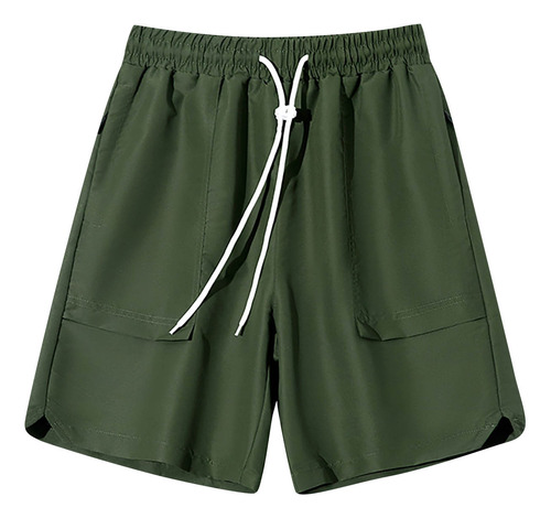 Pantalones Cortos De Verano Para Hombre Y Cintura Elástica C