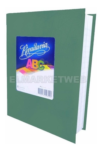 Cuaderno Abc Rivadavia 98 Hojas Verde Rayado 19x23,5cm