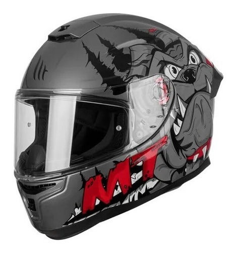 Casco Moto Mt Stinger Hummer Neron A5 Rojo Brillo Integral