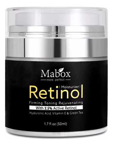 Crema Facial Hidratante Mabox Con Retinol Al 2,5%, 50 Ml