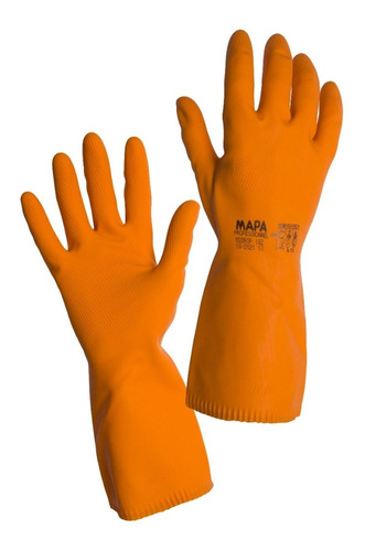 Guante Seguridad Mapa No Drop 182 Látex Naranja Profesional