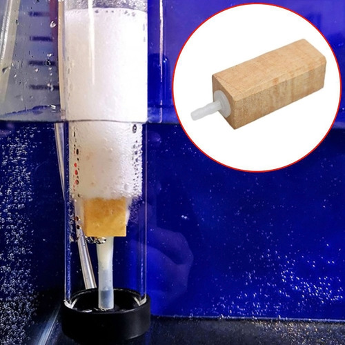 Difusor De Piedra Con Burbujas De Aire De Madera Natural Par
