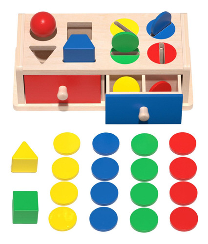 Caja De Caída De Bolas, Juguete Montessori De Madera, Cajas