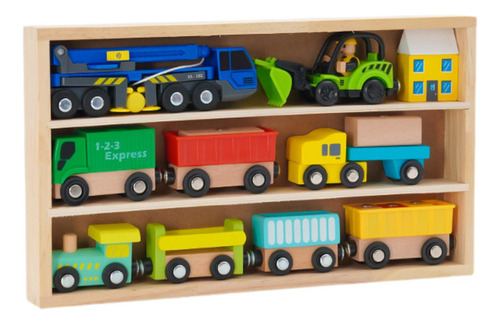 Juego De Juguetes De Tren De Madera Montessori Con Estilo C