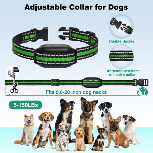 Collar Dog Shock Peture, Resistente Al Agua, 3300 Pies, Con