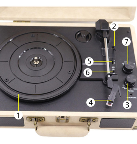 Reproductor De Discos De Vinilo Con Altavoz Incorporado,