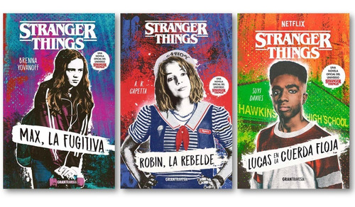 ** 3 Libros Stranger Things ** Max Robin Lucas 