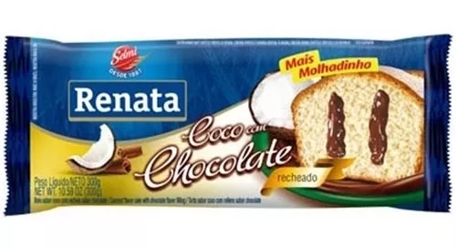 Bolo Chocolate Recheio Chocolate Renata Divertix Pacote 40g