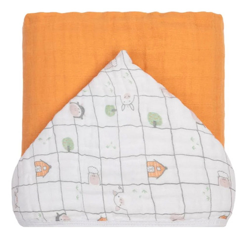 Toalha De Banho Soft Premium Liso Com Capuz - Papi Baby