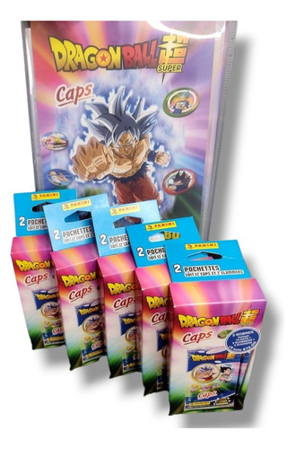 Coleccionador Dragón Ball Super + 50 Sobres Caps (350 Tazos)