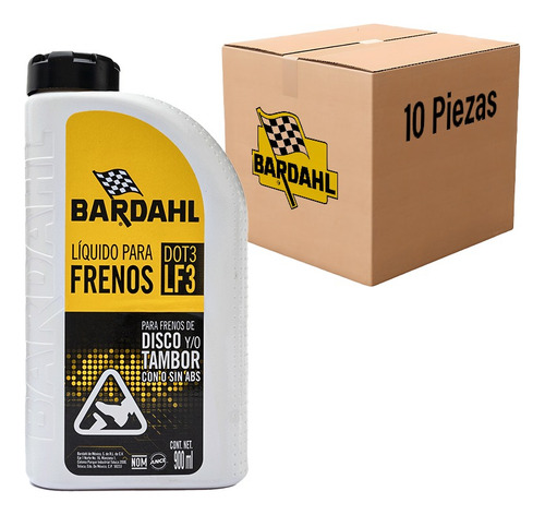 Liquido Para Frenos Disco Tambor Dot-3 900ml 10 Piezas