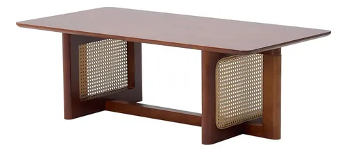 Mesa De Centro De Ratán Mesa Rectangular De Madera Maciza