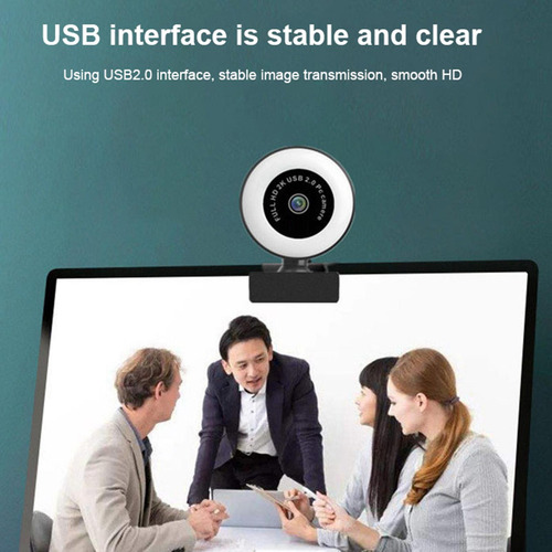 Cámara Web 2k Con Anillo De Enfoque Fijo De 1080p