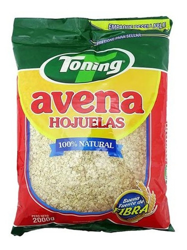 Hojuelas De Avena Toning 2 Kilos 100% - Kg a $9750