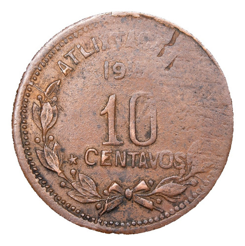 México 10 Centavos 1915 Mb Km 646 Atlixtac Guerrero