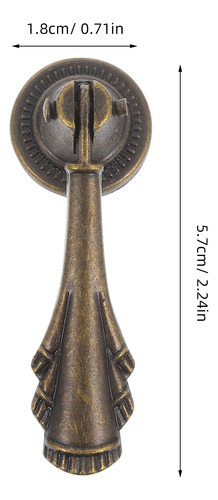 Tiradores De Cajones De Bronce, 10 Unidades, Con Asas Decora