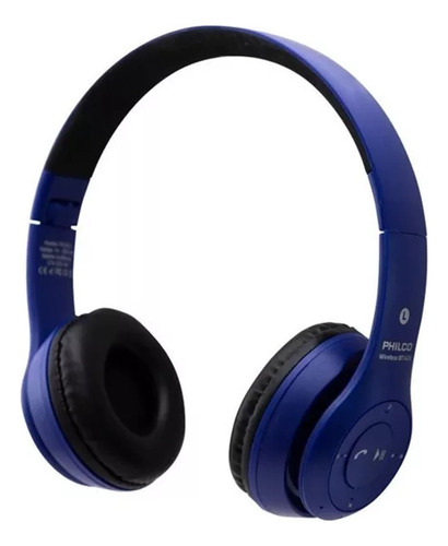 Audífono Philco Bluetooth Plc623 Radio Mp3 Over-ear Azul