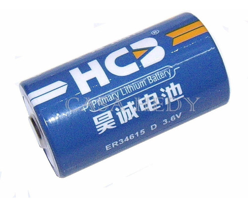 Pila Litio 3,6v Er34615 Hcb Tamaño D Ø34×61mm 18000mah X4u.