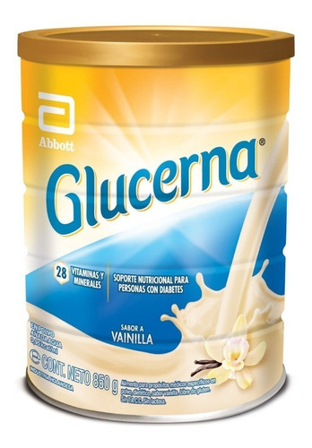 Imagen 1 de 2 de Suplemento en polvo Abbott Glucerna carbohidratos sabor vainilla en lata de 850g